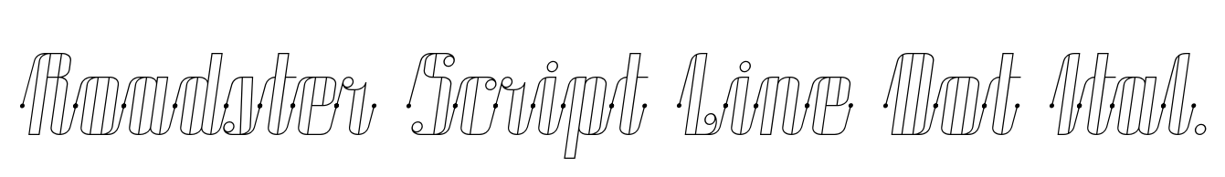 Roadster Script Line Dot Italic